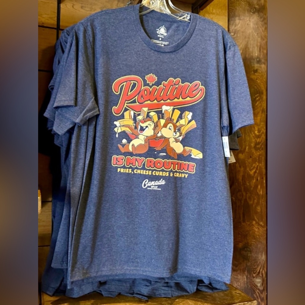 2026 Disney Park EPCOT World Showcase Canada Poutine Chip & Dale Shirt 3XL